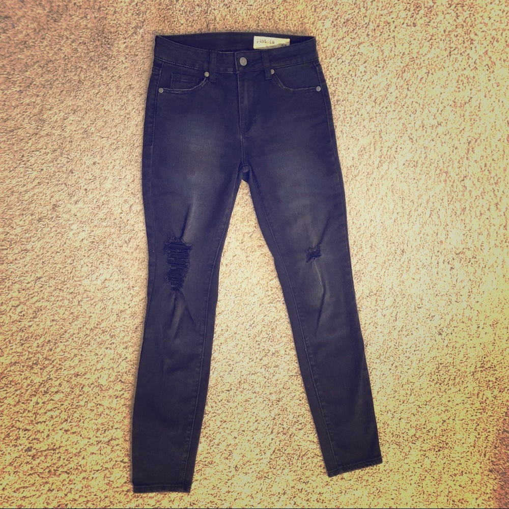 Pistola Distressed Skinny - Washed Black